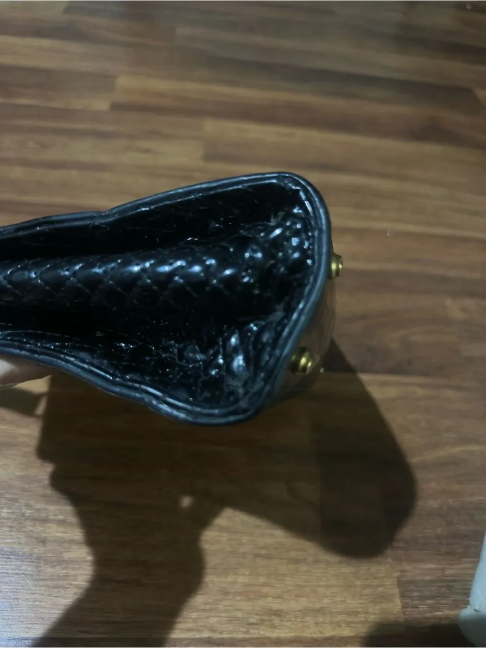 Vintage Bally Black Quilted Top-Handle Hobo Bag